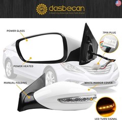 Dasbecan 7Pin Left Side Door Mirror Compatible With 2011-2014 Hyundai Sonata