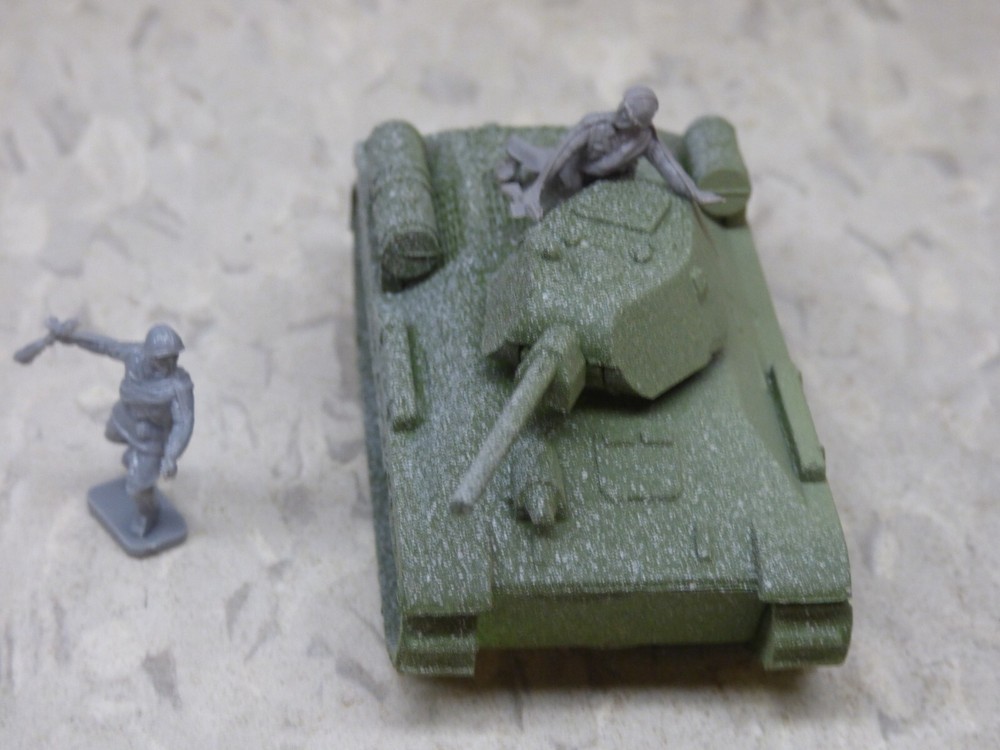 MIR / Roco Minitank Compatible WWII Russian T-34/76 & Airfix Soldiers Lot#7414B©