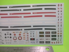 Decal Sheet 69 1969 Plymouth Barracuda MPC 1/25 Red White Stripes Dash Gauges