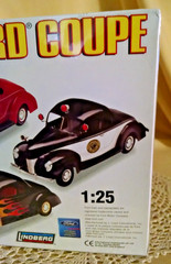 Ford Coupe 1940 Police Lindberg Car Model Kit 72159 New 2006 3 Way Stock Custom