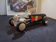 1:24 Vintage Monogram Dragstrip Hot Rod black painted race car devil grille