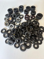 1960’s Model Car Tires Wheels Hub Caps Windows Junkyard Lot
