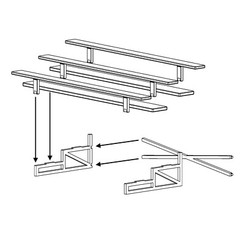1/24-1/25 Scale 3 Row Bleachers for RC Racing/Drifting Track or Diorama (Kit)