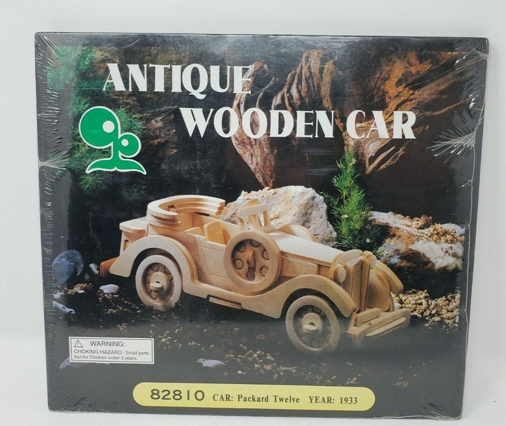 Antique Wooden Car Year 1933 Packard Twelve Kit #82810 New Factory Sealed