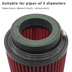 3 3.5 4 inch Cold Air Intake Filter 76mm 89mm 101mm Performance Cone A-4in-Red