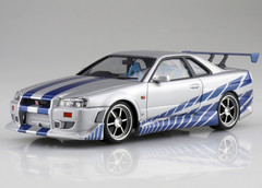 Aoshima 1/24 Fast & Furious NISSAN SKYLINE R34 GT-R Plastic Model Kit