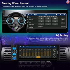 6.5″ Single Din Touchscreen Radio with Wireless Apple CarPlay & Android