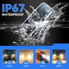 4pcs 4″ x 6″ square white Headlights HI/LO Beam Compatible for 4pcs 4 X 6 inch