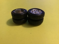 1/24 Maisto Cobra 427 Chrome Rims, Tires & Axle Parts, for model car building