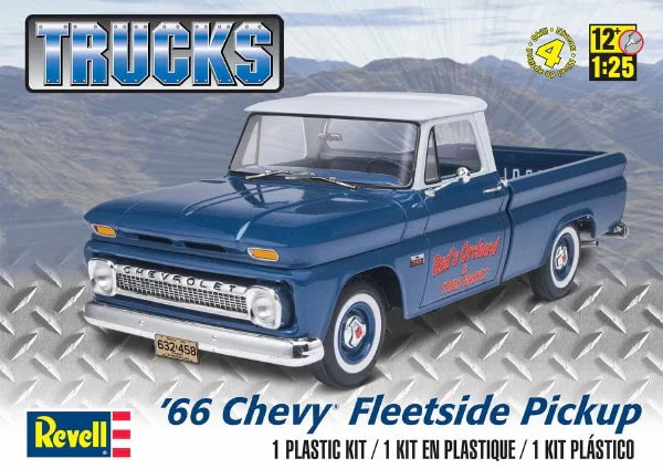 Revell 1/25 Chevy Fleetside Pickup 1966 857225′