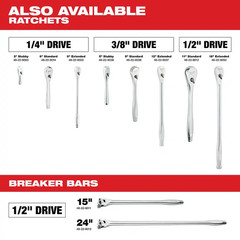 3/8 In. Drive 90-Tooth 5 In. Stubby Ratchet