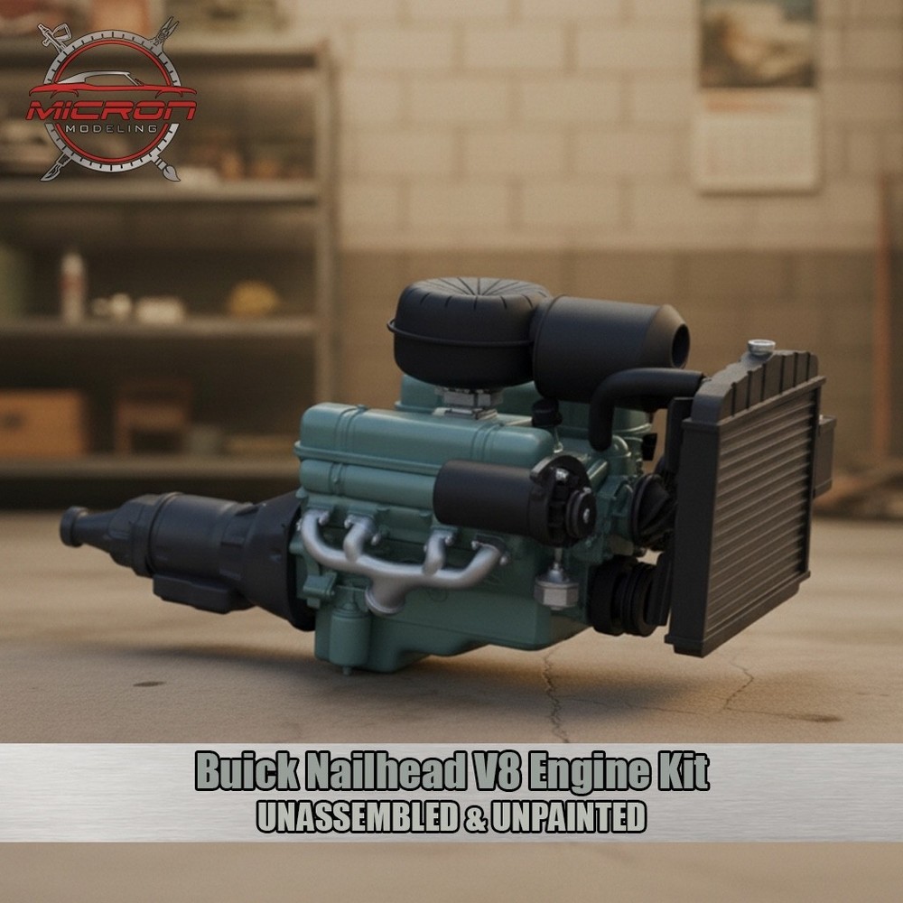 1/24 1/25 Buick 322 Nailhead V8 Engine Model Kit for Hot Rod Custom Swap