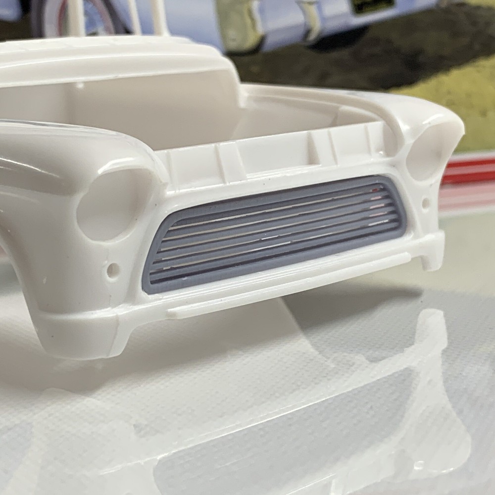 1:25 55 Chevy Truck Phantom See Through Front Grill. Unpainted For AMT Kit