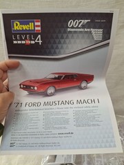 Revell 1971 Ford Mustang Mach 1 – 007 James Bond 1/25 Scale Model Kit 14555 NOB
