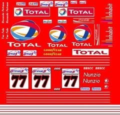 #77 Riccardo Patrese Lancia Group 5 1/43rd Waterslide Decals
