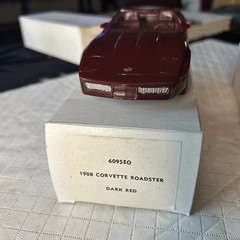 Lot of 2 Corvette Convertibles Promo Cars, 1988 Maroon And 1990 Red Ertl