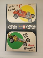 1963 Revell Sanitary Bucket ‘T’ & Mooneyes Dragster Double Car Kit Sealed Nos