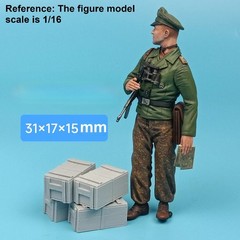 Diorama 1:16 Scale WWII Military Tank Equipment Ammo Box Scene Model Accessories