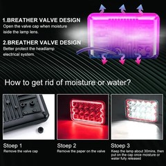 Ourbest 4X6 Inch Led Lights H4656 H4666 High/Low/Halo Ring Sealed Beam Lamp 6X4