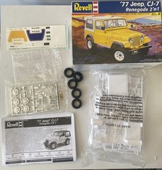 Revell ’77 Jeep 1977 CJ-7 Renegade 1:24 2’n 1 Model Kit Open Box Unassembled