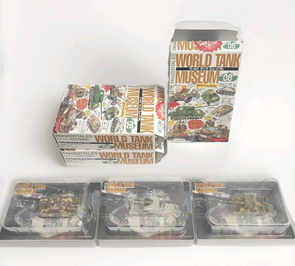 Takara 1:144 World Tank Museum Series 08 WW2 German Tanks Lot of 3 [A]