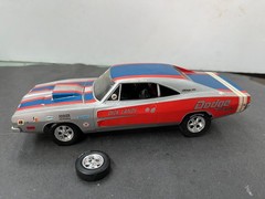 C12 1968 Dodge Charger Dick Landy Drag vintage built 1/25 model car McM.