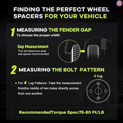 Customadeonly 4×108 Forged Hubcentric Wheel Spacers 25mm (1 Inch) Black (4pcs)
