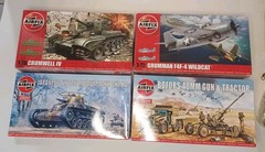 Airfix 1/76 & 1/72 Scales Plastic Model Kits Lot Of 4