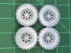1:24 Scale Off-Road Wheels & Tires Set – Resin – 4pc or 5pc Option