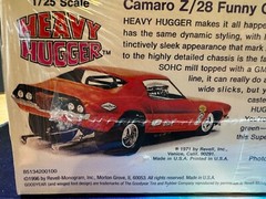 REVELL HEAVY HUGGER CHEVROLET CAMARO Z28 – 1:25 FUNNY CAR MODEL KIT – NEW SEALED