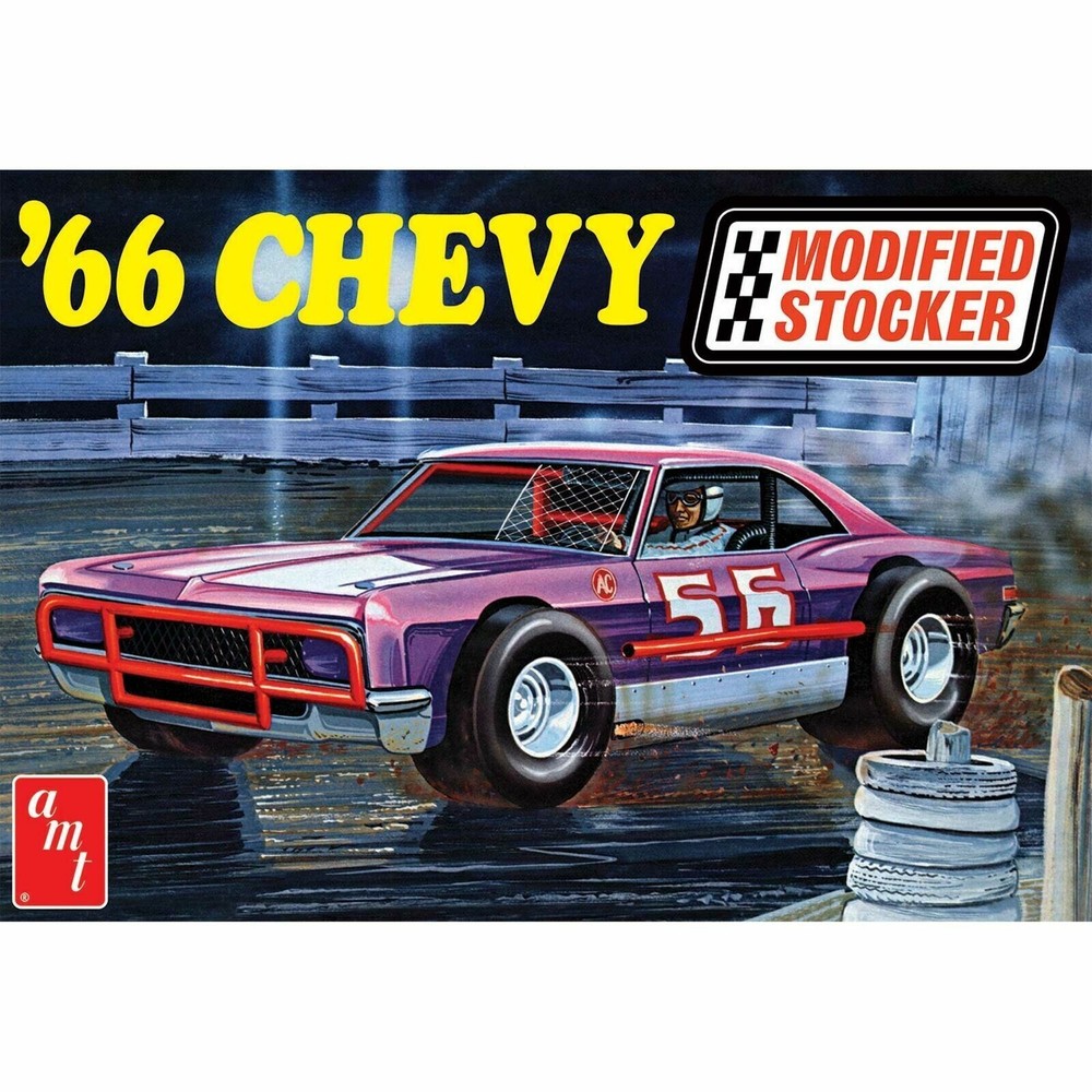 1/25 Scale Model Kit 1966 Chevy Impala Modified Stocker -Skill 2 AMT1183