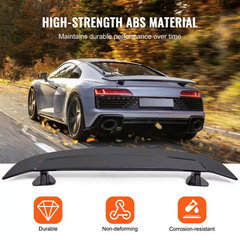 GT Wing Car Spoiler, 46.3 In. Universal Spoiler, Compatible with Most Sedans and
