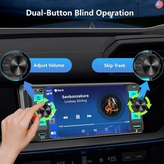 Single Din Radio Car Stereo with Wireless Apple CarPlay,Single Din Touchscreen