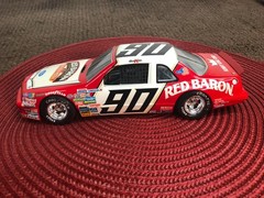 MONOGRAM 1/24 REDBARON #90 T-BIRD STOCK CAR FACTORY BUILT BOX ART DISPLAY MODEL