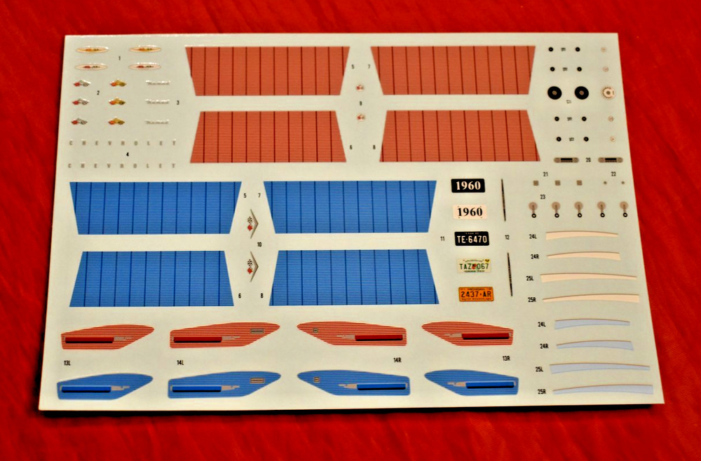 AMT 1960 Chevy Nomad Station Wagon Decal Sheet 1/25