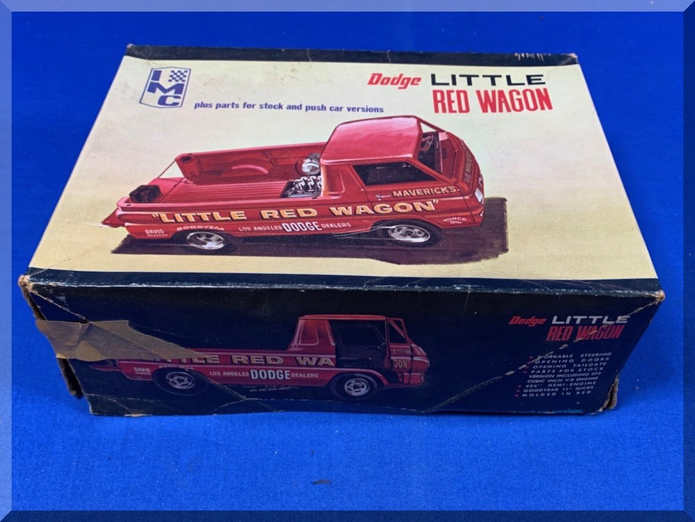 VINTAGE IMC 107 DODGE LITTLE RED WAGON MODEL CAR 1:25 SCALE BUILT UP FROM KIT