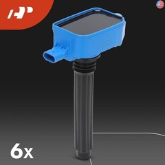 A-Premium Ignition Coil (Blue) with 3-Pins and Iridium Spark Plugs Compatible