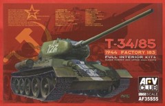 AFV Club AF35S55 1/35 T34/85 Full Interior with Clear Turret & Upper Hull – USA