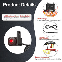12V 250A Battery Disconnect Switch Kill Switch, Prevent Battery Drain for Car Tr