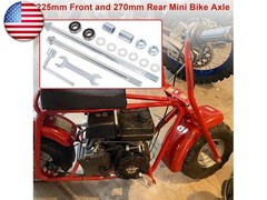 RUTU 12mm 270mm Mini Bike Rear Axle and 225mm Front Wheel Axle Kit with Nut