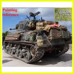 1/35 Cast Resin Sherman Rage M4 Tank Armored Fighting Vehicle External Equipm…
