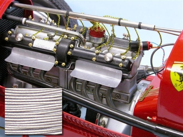 Cloth Headlight Wire Monogram Revel Lindberg 1/8 Scale Bid Deuce T Hot Rod 6ft W
