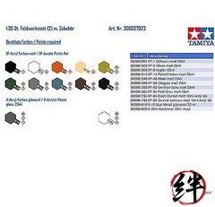 Tamiya 1/35 German Army Field Maintenance Team Equipment Set Plastic Model 37023