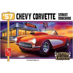 AMT 1498 1/25 1957 Chevy Corvette Street Machine Plastic Model Kit