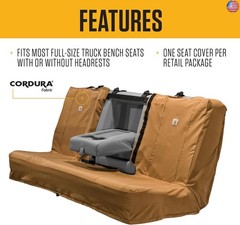 Carhartt Universal Nylon Duck Canvas Automotive Bench Seat Covers, Durable