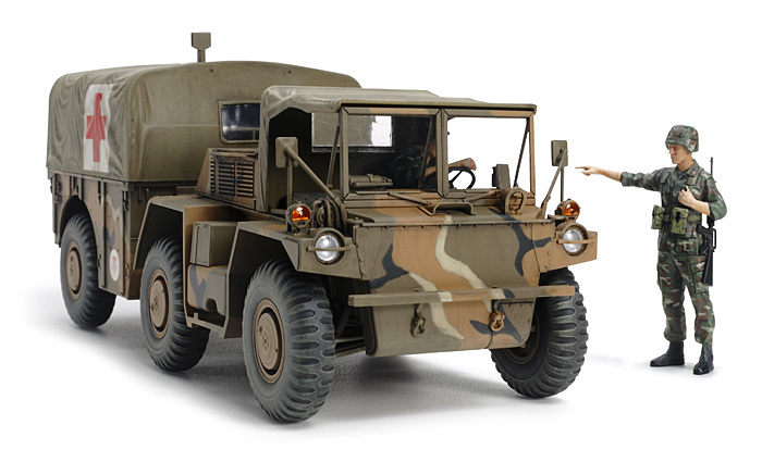 Tamiya 35342 1/35 Scale Military Model Kit US 6×6 M792 Gama Goat Ambulance Truck
