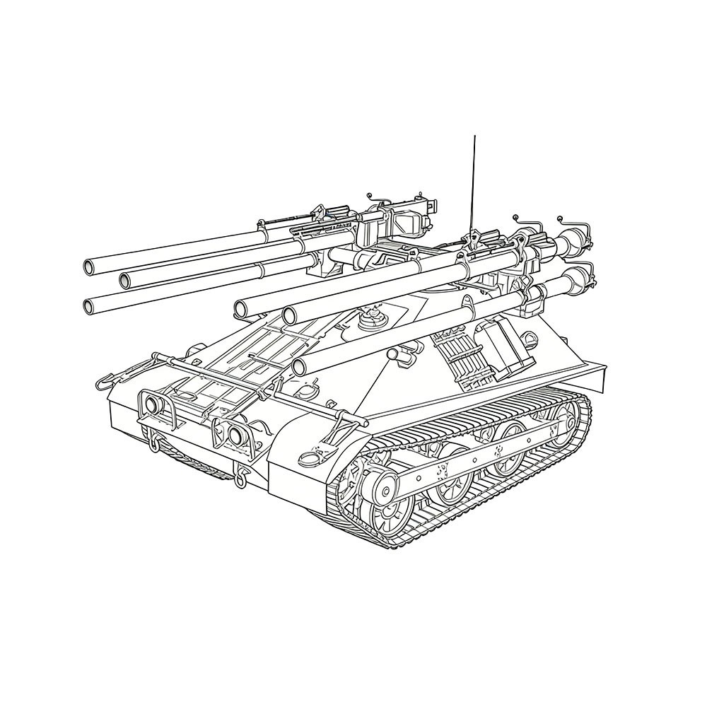 SSMODEL SS72140 1/72 Military Model US Multiple 106mm Self-propelled Rifle M50
