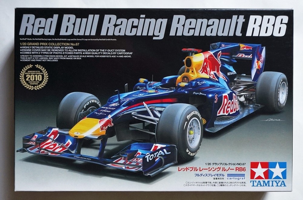 TAMIYA 1/20 Red Bull Racing Renault RB6 #20067 scale model kit