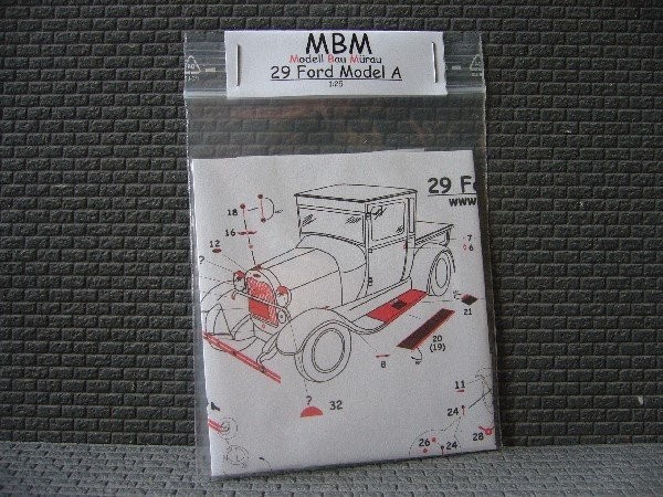 Detail Kit for Revell 1929 Ford A Pick Up 1/25 Photoetch detail parts