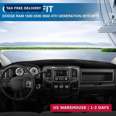 Dash Cover for 2009-2018 Dodge Ram 1500 2500 3500 Non Slip Dashboard Mat KUST